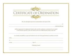 081407008851 Certificate Of Ordination Minister