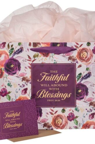 1220000138339 Faithful Will Abound With Blessings Large With Card And Tissue