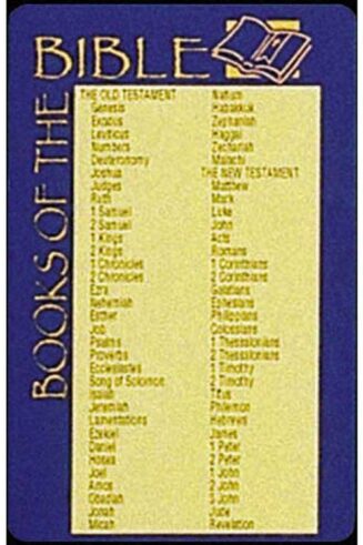 603799163675 Books Of The Bible Pocket Card