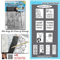 611553559756 1 And Done Line Art Transfer Sheets Faith Icons