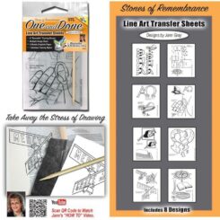 611553559787 1 And Done Stones Of Remembrance Line Art Transfer Sheets