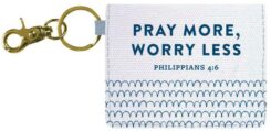 612978570500 Grace And Truth Pray More Worry Less Keychain ID Case
