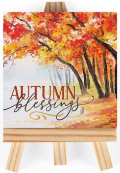 656200684931 Autumn Blessings Mini Art Easel