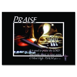 667665100584 Praise Violin French Horn Tabletop Print