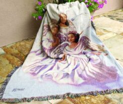 725734516572 Angelic Trio Tapestry Throw