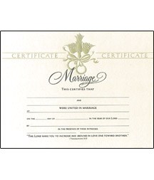 730817220130 Marriage Certificate Pack Of 6