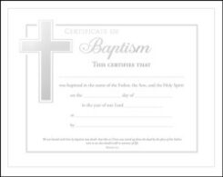 730817354347 Baptism Certificate Pack Of 6