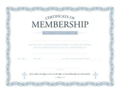 730817355634 Certificate Of Membership Pack Of 6