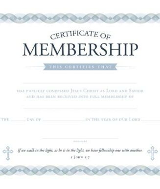 730817355634 Certificate Of Membership Pack Of 6