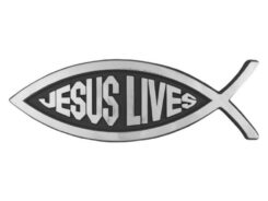 788200282067 Jesus Lives Fish Emblem Pack Of 6