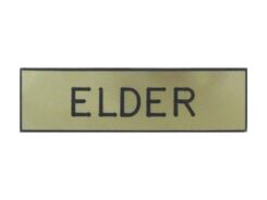 788200450411 Elder Engraved Plastic Badge