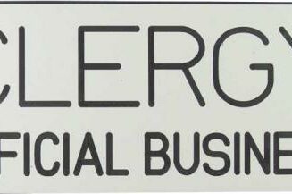 788200795826 Clergy Official Business Sign