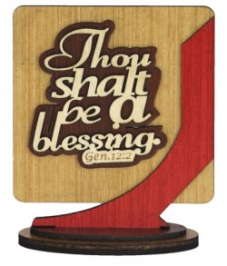 810013850239 Genesis 12:2 Square Wooden Table Topper