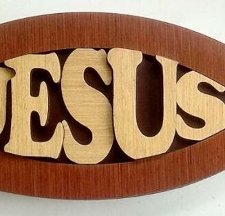 810013850321 Jesus Fish Shaped Wood Plaque