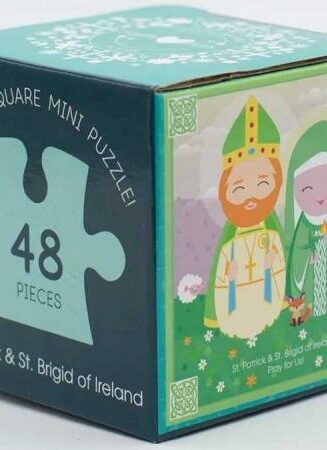 850042028056 Saint Patrick And Saint Brigid Of Ireland Mini Puzzle (Puppet)