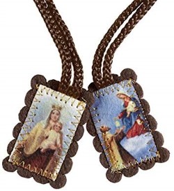 886083375767 Brown Wool Scapular Small
