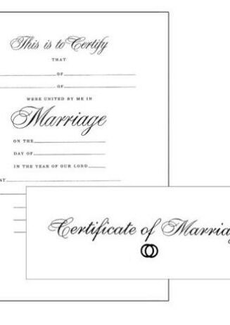9780805472677 Certificate Of Marriage With Envelope