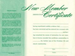 9780805472721 New Member Instruction Certificate