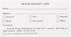 9780805474145 Prayer Request Card