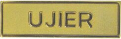 788200806324 Usher Pin Back Metal Badge Spanish