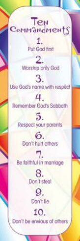 081407005485 Kids 10 Commandments Bookmarks