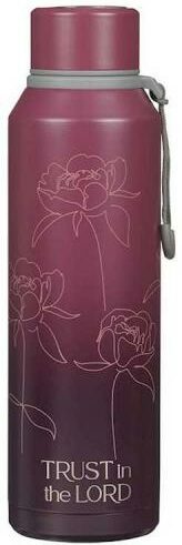 1220000324213 Trust In The Lord Proverbs 3:5 Floral Stainless Steel Water Bottle