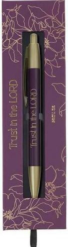 1220000324497 Trust In The Lord Purple Gift Pen Proverbs 3:5