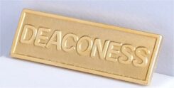 788200806225 Deaconess Pin Back Metal Badge