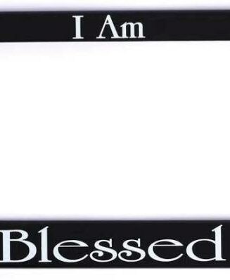 788200878031 I Am Blessed Auto Tag Frame