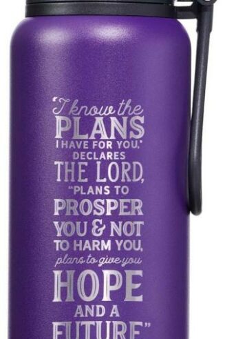 1220000136991 I Know The Plans Stainless Steel Water Bottle Jeremiah 29:11