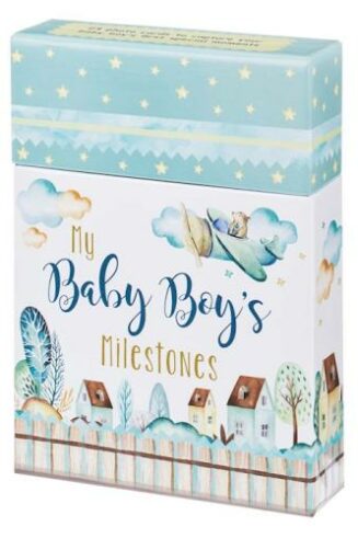 6006937147447 My Baby Boys Milestones Card Box