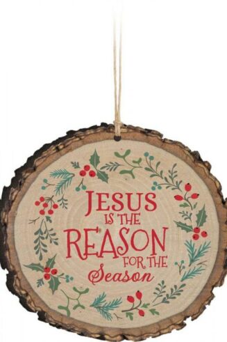 656200199084 Jesus Is The Reason Sliced Log (Ornament)