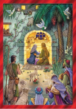 871241008113 Peaceful Nativity Traditional Advent Calendar