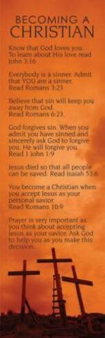 9780805486346 Becoming A Christian Crosses Bookmarks