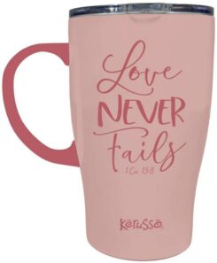 612978632321 Love Never Fails Mug With Handle