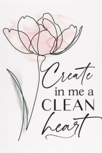 656200524114 Create In Me A Clean Heart Canvas (Plaque)