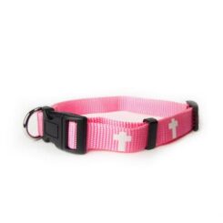 720011900167 Pink Non Padded Cross Collar Medium