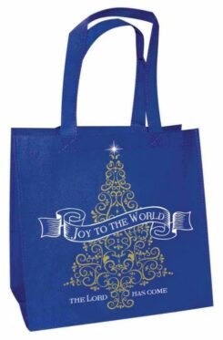 759830263191 Joy To The World Glitter Christmas Eco Tote