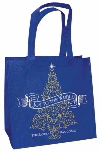 759830263191 Joy To The World Glitter Christmas Eco Tote