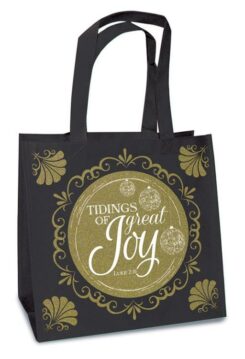 759830263221 Tidings Of Great Joy Glitter Christmas Eco Tote