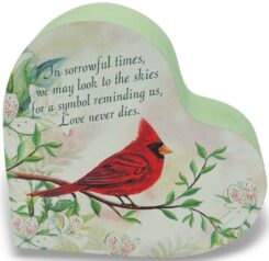 785525306607 Cardinal Memorial Floral Heart Block