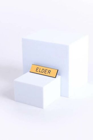 788200450411 Elder Engraved Plastic Badge