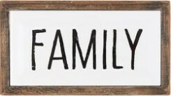 886083852947 Family Framed Enamel Plaque