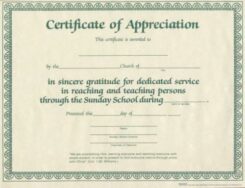 9780805472837 Certificate Of Appreciation Sunday School Worker