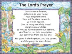 9780965508223 Lords Prayer Debts Wall Chart Laminated