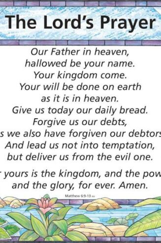 9780965508223 Lords Prayer Debts Wall Chart Laminated