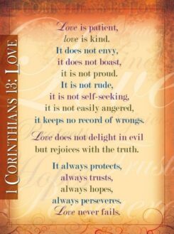 9781596363205 1 Corinthians 13 Wall Chart Laminated