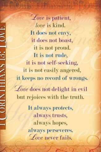 9781596363205 1 Corinthians 13 Wall Chart Laminated