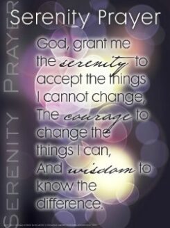 9781628620054 Serenity Prayer Wall Chart Laminated