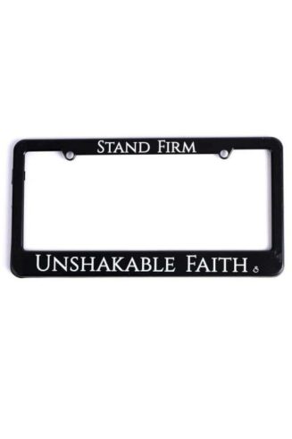 788200878062 Stand Firm Unshakeable Faith Auto Tag Frame